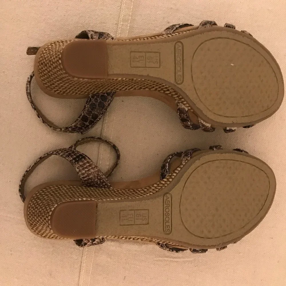 NEW Aerosoles Plush Around wedge sandal US 6.5M - Picture 6 of 7